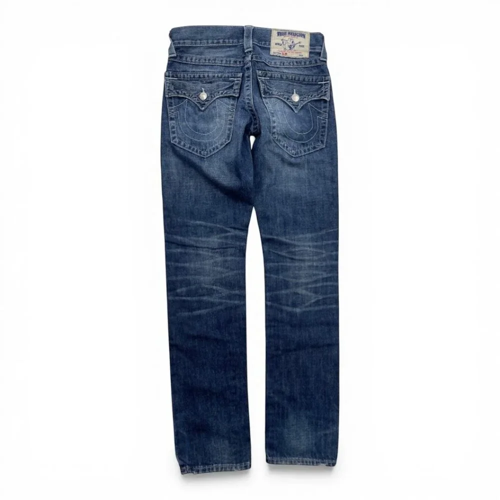 True Religion Distressed Jeans Vintage Slim Straight Women's 28 Fits 32x33 - Picture 2 of 16